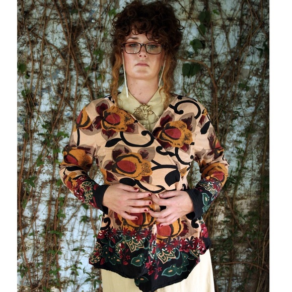 Cotton Earthtone Longsleeve Cardigan - Picture 2 of 4